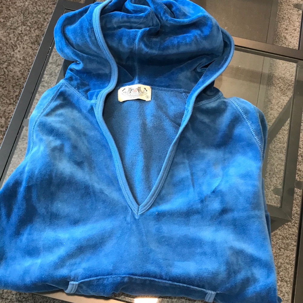 Juicy couture blue velvet feel sweatshirt